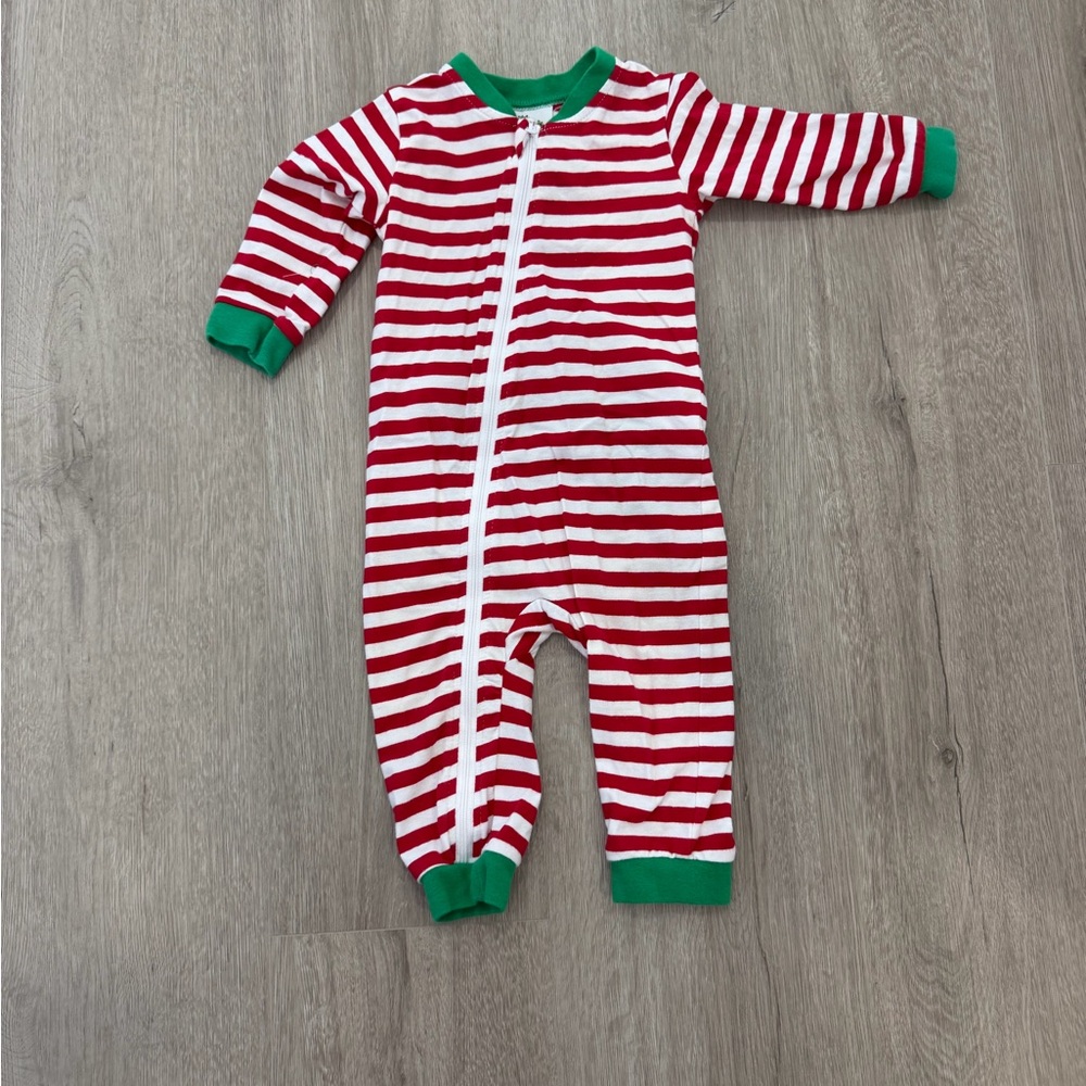 Kids Striped Red and White Pajama Set